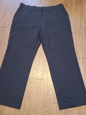 Avenue Womans  Black Straight-Leg Dress Pants
